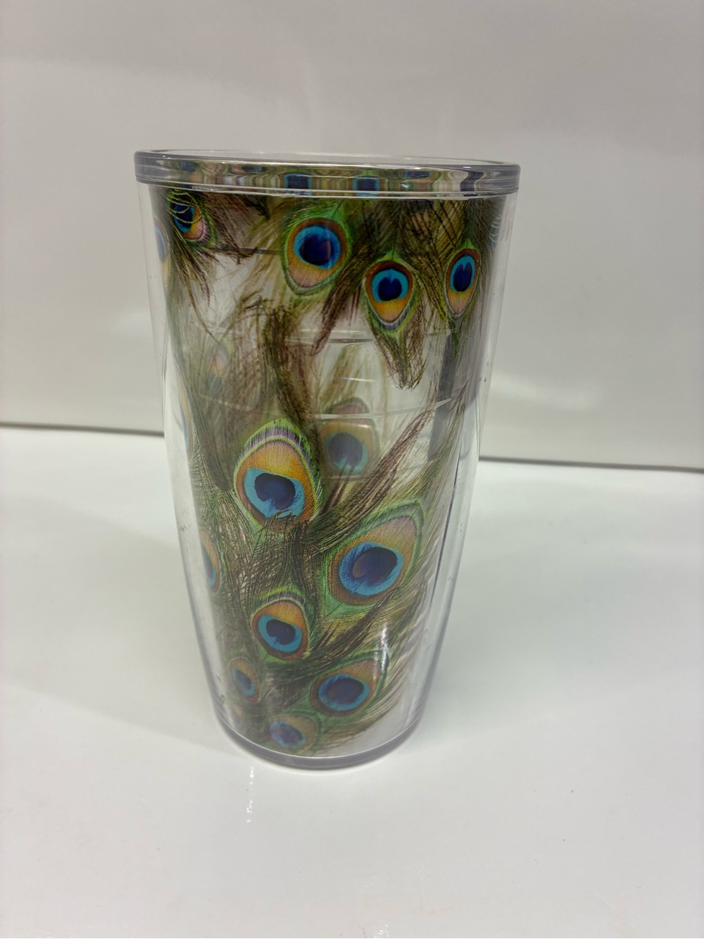 tervis Peacock Feather Travel Tumbler - Green Blue Accents